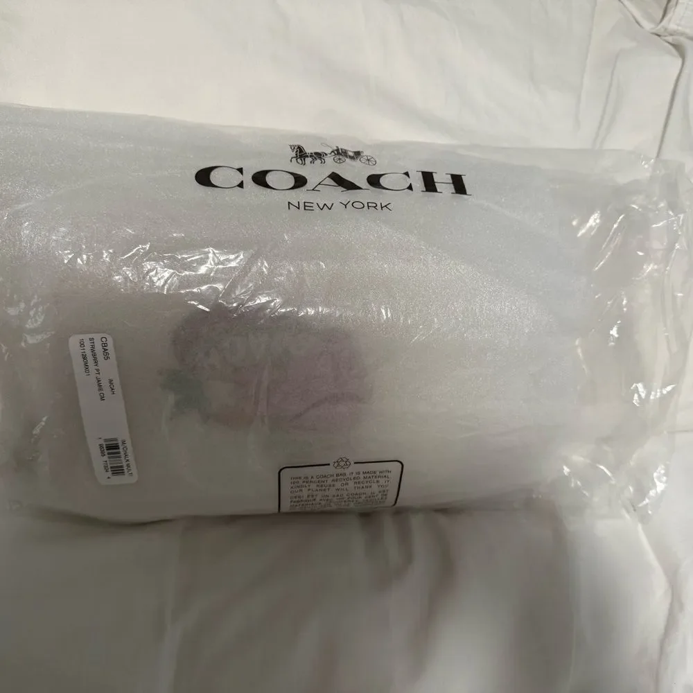 Coach Cream “Jamie” Crossbody Camera Bag with Strawberry Design!